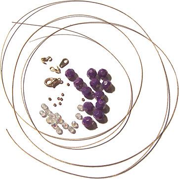 Multiple Wire Necklace Materials