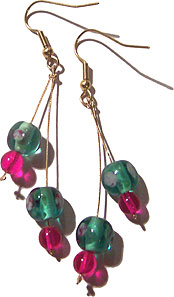 Two Wire Drop Earrings