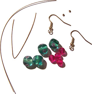 Two Wire Drop Earrings Materials